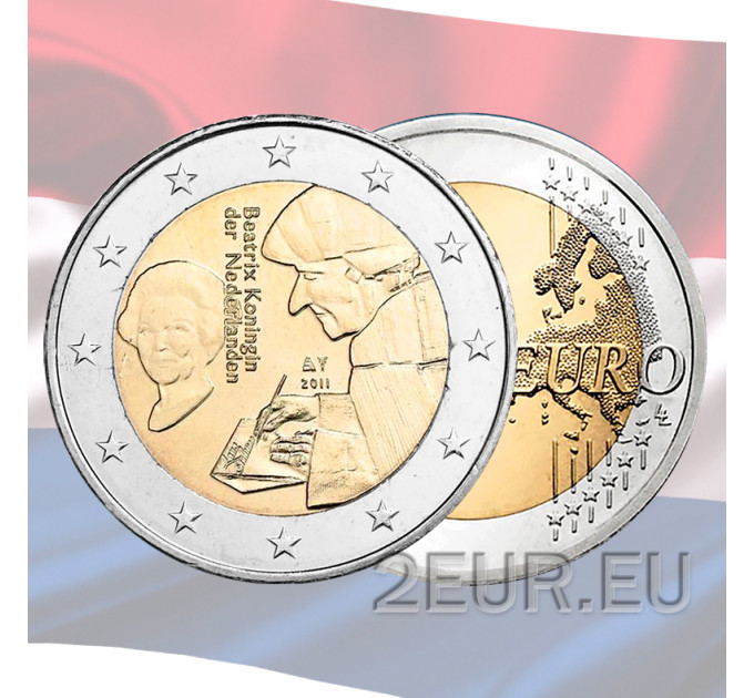 Alankomaat 2 euroa UNC 2011 - Erasmus of Rotterdam
