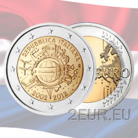 Alankomaat 2 euroa UNC 2012 - 10 vuotta eurokäteistä