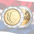 Alankomaat 2 euroa UNC 2013 - Kaksoismuotokuva - Beatrix ja Willem Alexander