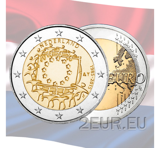 Alankomaat 2 euroa UNC 2015 - EU:n lipun 30-vuotispäivä