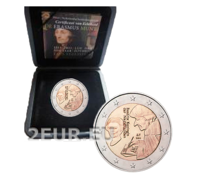 Hollanti 2 euroa proof 2011 - Erasmus of Rotterdam  