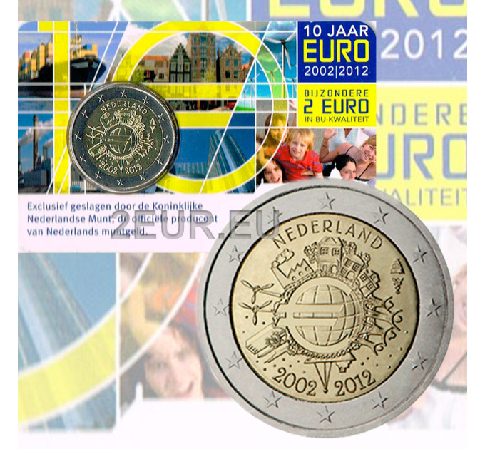Alankomaat 2 euroa BU 2012 - 10 vuotta Euro Cash  