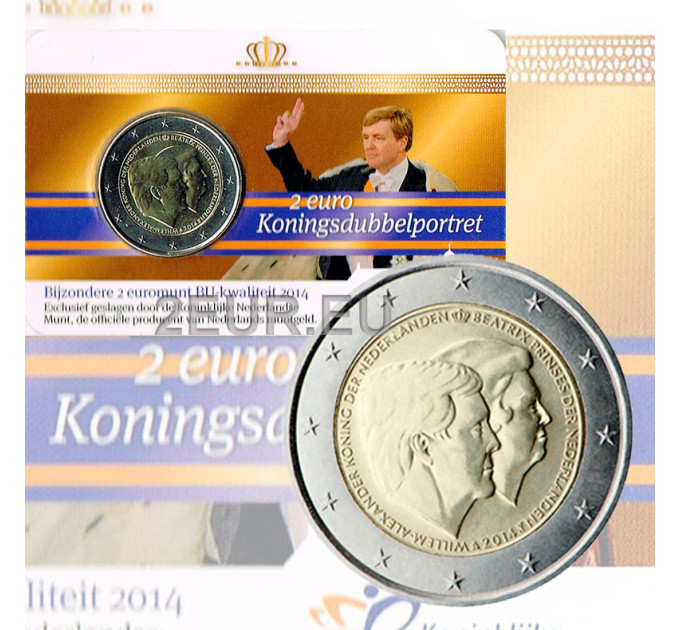 Hollanti 2 euroa BU 2014 - Kuningas Willem-Alexander ja prinsessa Beatrix C/C