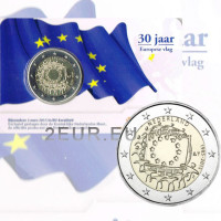 Alankomaat 2 euroa BU 2015 - 30 vuotta EU:n lippua  