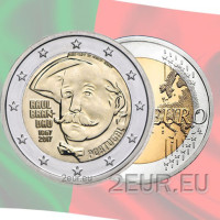 Portugali 2 euroa UNC 2017 - 150 vuotta Raul Brandãon syntymästä
