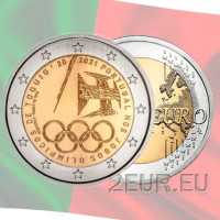 Portugali 2 euroa UNC 2021 - Osallistuminen Tokion olympialaisiin
