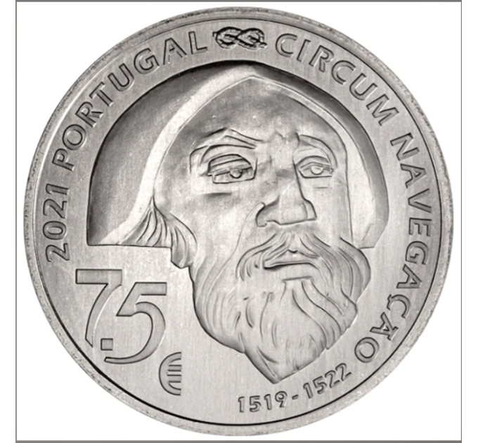Portugali 7,5 euroa UNC 2021 - 5. vuosisata Ferdinand Magellanin maailmanympärimatkasta - Mactan 1521
