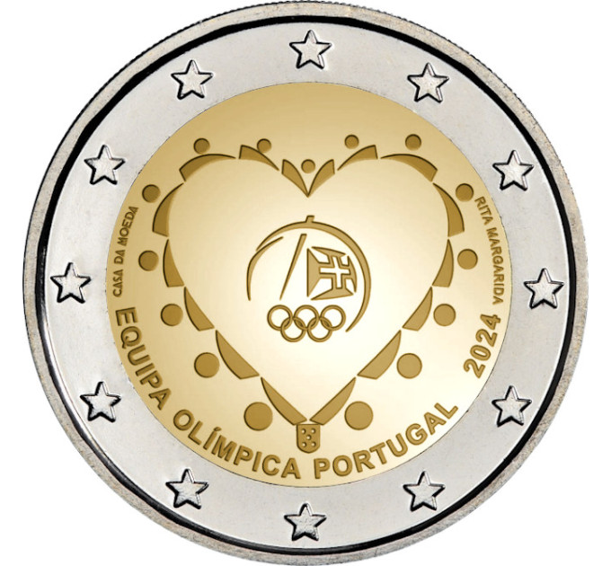 Portugali 2 euroa UNC 2024 - olympialaiset