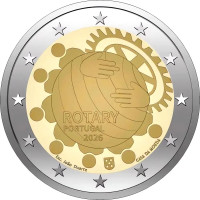Portugali 2 euroa UNC 2026 - Rotary-säätiön 100-vuotisjuhla Portugalissa