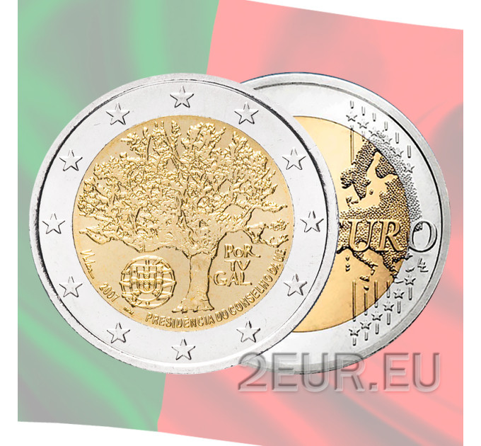 Portugali 2 euroa UNC 2007 - EU:n neuvoston puheenjohtajakausi