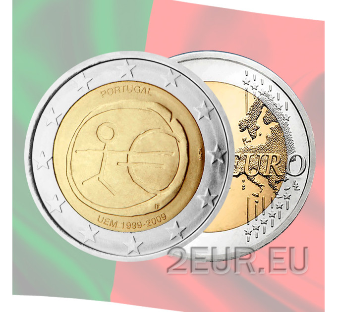 Portugali 2 euroa UNC 2009 - 10 vuotta Euro - EMU
