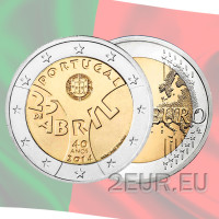 Portugali 2 euroa UNC 2014 - 40 vuotta 25. huhtikuuta vallankumouksesta - Neilikkavallankumous
