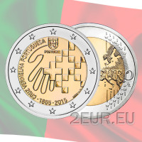Portugali 2 euroa UNC 2015 - Portugalin Punaisen Ristin 150-vuotisjuhla