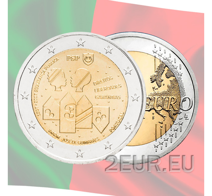 Portugali 2 euroa UNC 2017 - 150 vuotta yleistä turvallisuutta