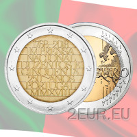 Portugali 2 euroa UNC 2018 - kansallisen painotoimiston 250-vuotisjuhla