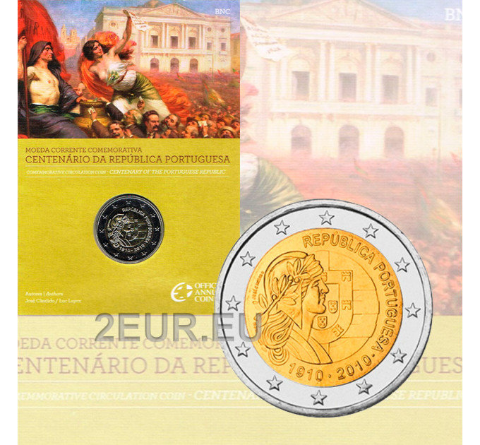 Portugali 2 euroa BU 2010 - Portugalin tasavallan satavuotisjuhla 