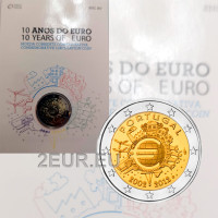 Portugali 2 euroa BU 2012 - 10 vuotta Euro Cash