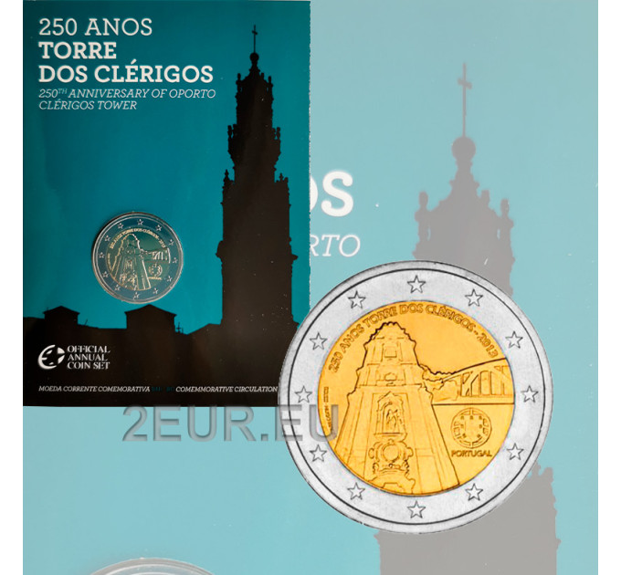 Portugali 2 euroa BU 2013 - CLERIGOS TORNIN 250 VUOTTA 