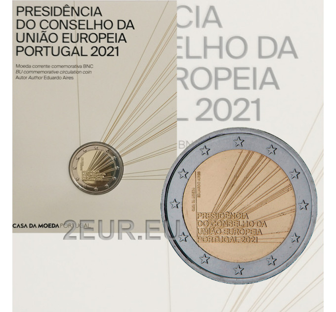 Portugali 2 euroa BU 2021 - Euroopan unionin neuvoston puheenjohtajakausi  