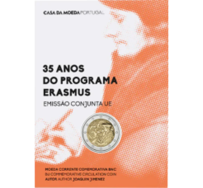 Portugali 2 euroa BU 2022 - 35 vuotta Erasmus ohjelmaa 