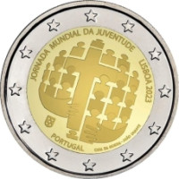 Portugali 2 euroa UNC 2023 - Maailman nuorten päivä