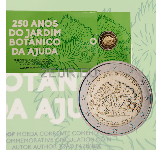 Portugali 2 euroa proof 2018 - 250 vuotta Ajudan kasvitieteellisen puutarhan perustamisesta  