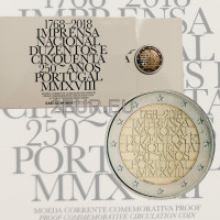 Portugali 2 euroa proof 2018 - Kansallisen painolaitoksen INCM 250-vuotispäivä 