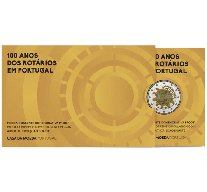 Portugali 2 euroa Proof 2026 - Rotary-säätiön 100-vuotisjuhla Portugalissa