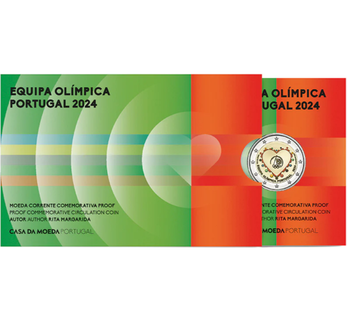 Portugali 2 euroa Proof 2024 - Kesäolympialaiset Pariisissa - Portugalin olympiajoukkue