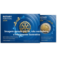 Portugali 2 euroa Proof 2026 - Rotary-säätiön 100-vuotisjuhla Portugalissa