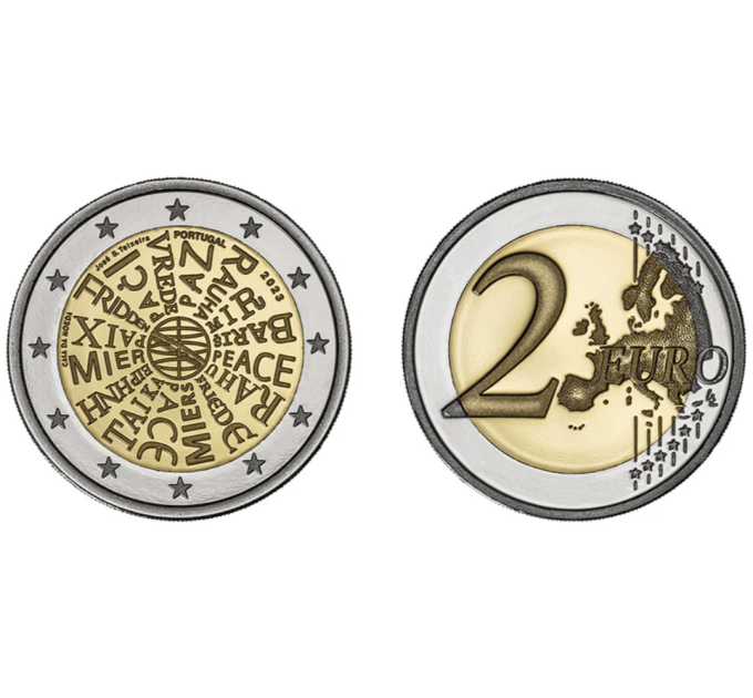 Portugali 2 euroa proof 2023 - Rauha käsissämme