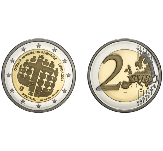 Portugali 2 euroa proof 2023 - Maailman nuorten päivä