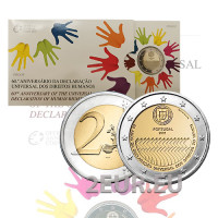 Portugali 2 euroa proof 2008 - 60 vuotta ihmisoikeudet  