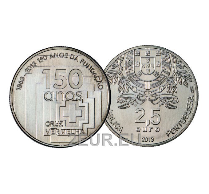 Portugali 2,5 euroa UNC 2013 - Punaisen Ristin 150-vuotisjuhla