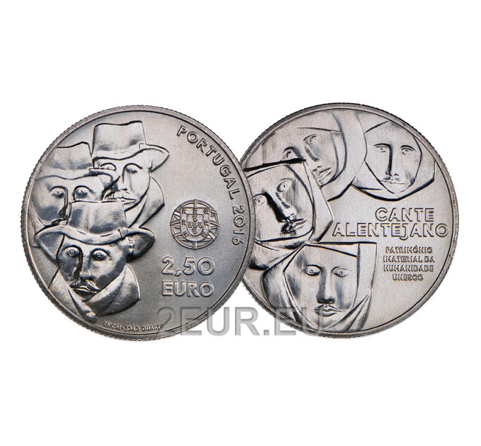 Portugali 2,5 euroa UNC 2016 - Polyfonista laulua Alentejosta