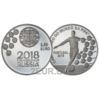 Portugali 2,5 euroa UNC 2018 - Jalkapallon MM-kisat Venäjällä