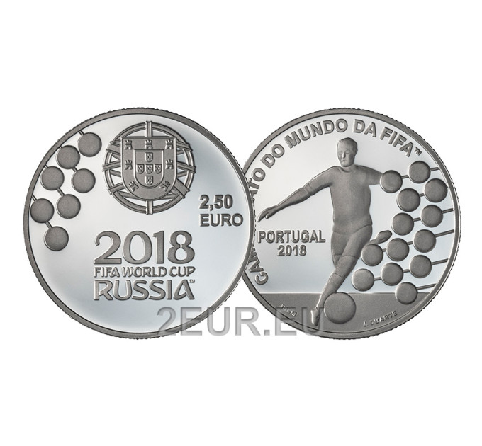 Portugali 2,5 euroa UNC 2018 - Jalkapallon MM-kisat Venäjällä
