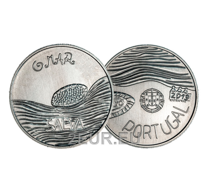Portugali 5 euroa UNC 2019 - Lapsen piirtämä meri