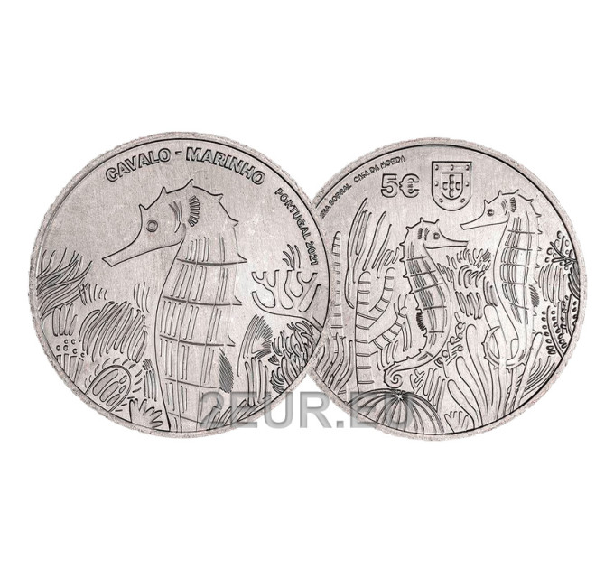 Portugali 5 euroa UNC 2021 - Merihevonen