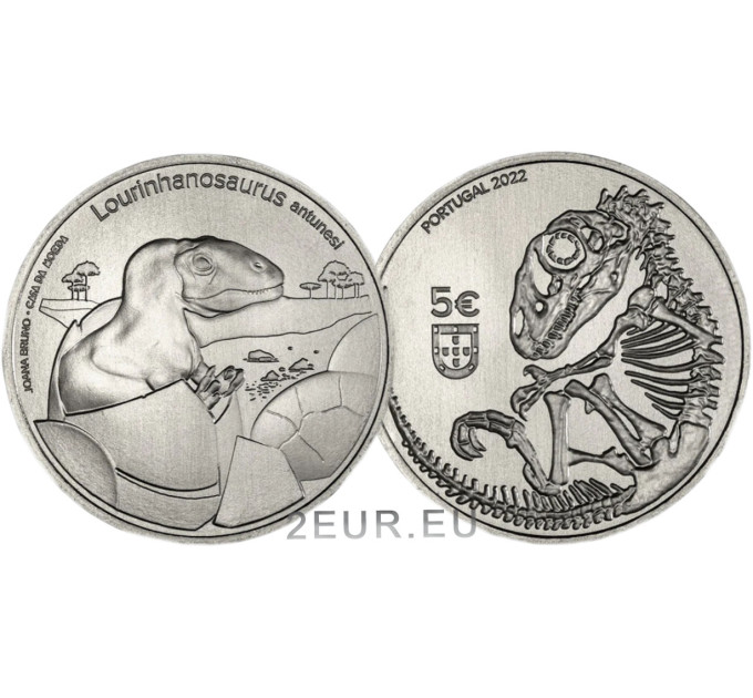 Portugali 5 euroa UNC 2022 - Dinosaurukset Portugalissa