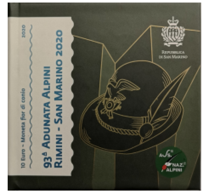 San Marino 10 euroa BU 2020 - Alpine Clubin 93. kokous Riminissä ja San Marinossa