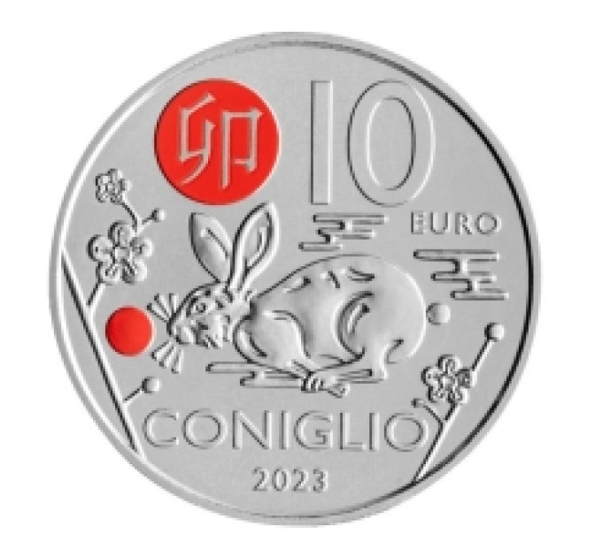 San Marino 10 euroa BU 2022 - Kiinalainen kuukalenteri -  "Kani"