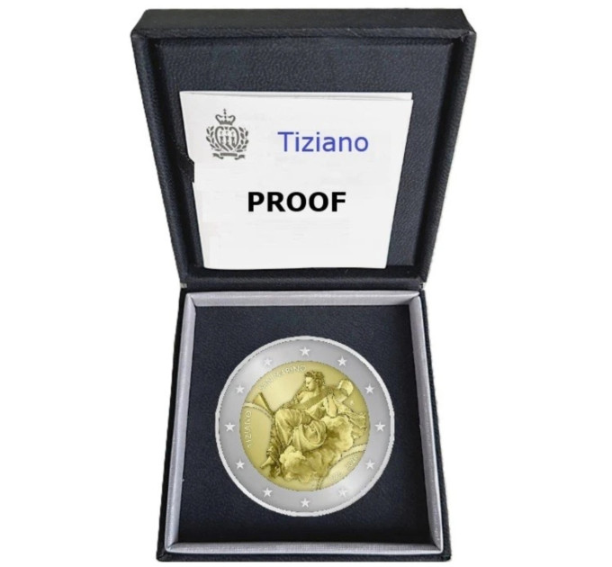 San Marino 2 euroa Proof 2026 - Tizianon kuoleman 450-vuotismuisto