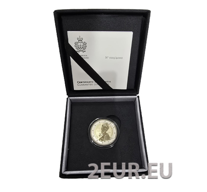 San Marino 2 euroa Proof 2025 - Michelangelon syntymän 550-vuotisjuhla