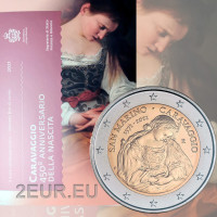 San Marino 2 euroa BU 2021 - 450 vuotta Caravaggion syntymästä