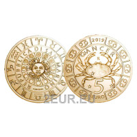 San Marino 5 euro UNC 2019 - "Horoskoopit - Syöpä"