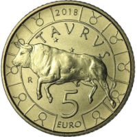 San Marino 5 euro UNC 2018 - "Härkä"