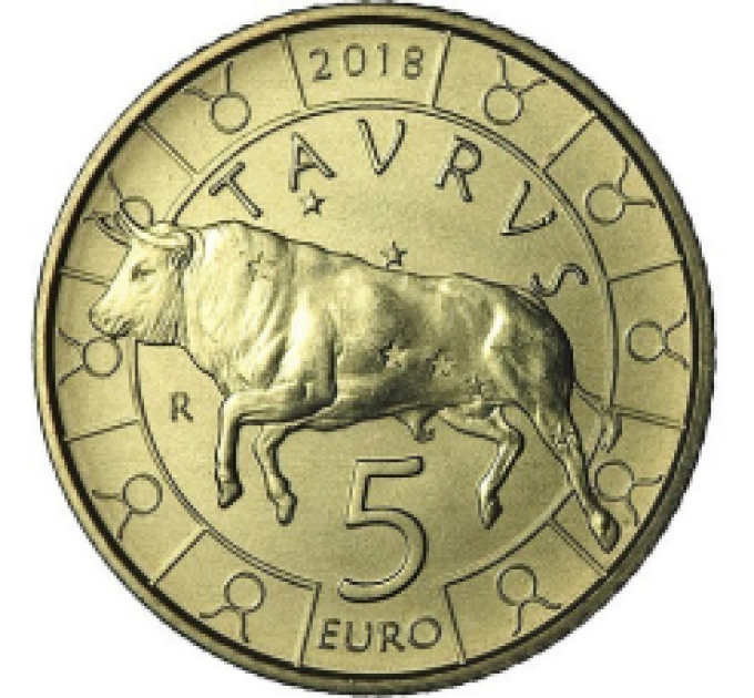 San Marino 5 euro UNC 2018 - "Härkä"