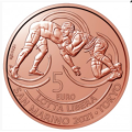 San Marino 5 euro UNC 2021 - "Voitto vapaapainissa Tokiossa"