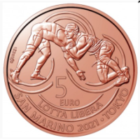 San Marino 5 euro UNC 2021 - "Voitto vapaapainissa Tokiossa"